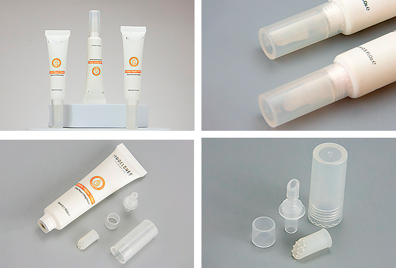 silicone applicator head cosmetic tube