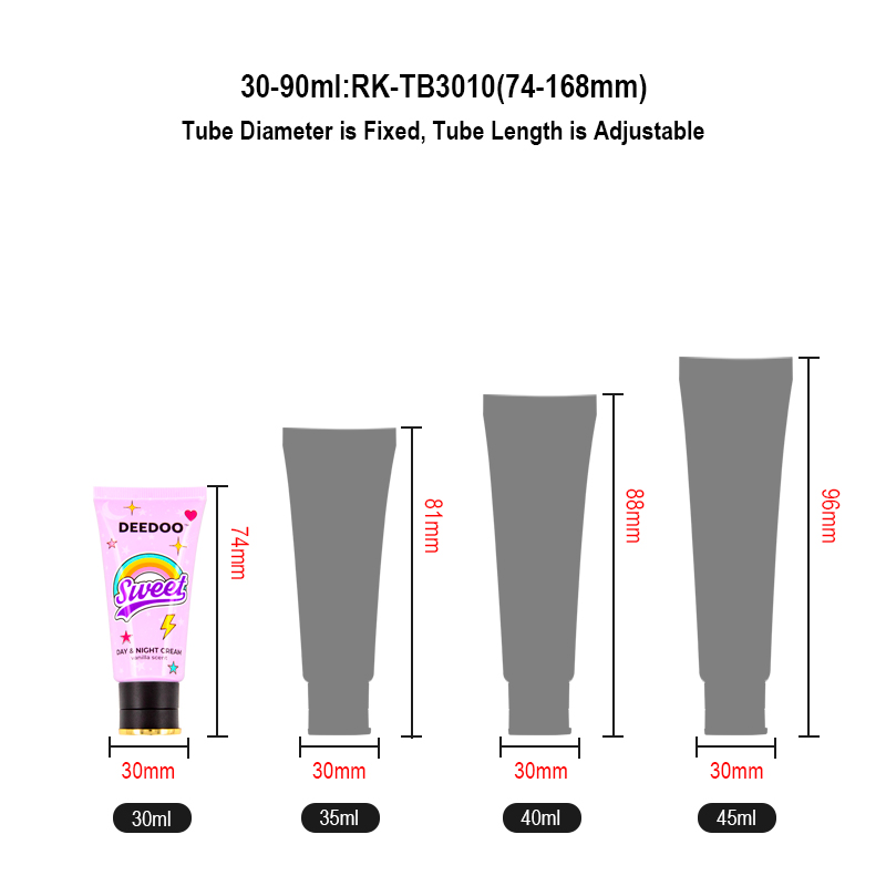 plastic soft cosmetic tube hand cream packaging