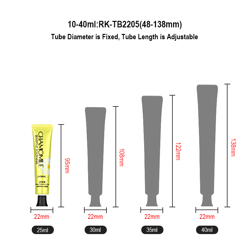 Runk cosmetic tube size