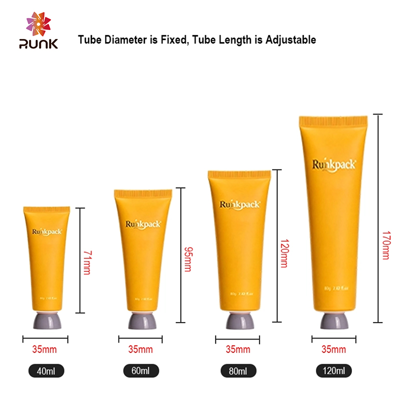 Runk cosmetic tube size
