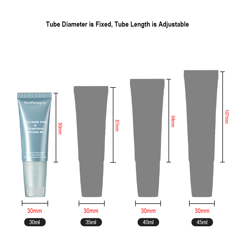 Runk cosmetic tube size