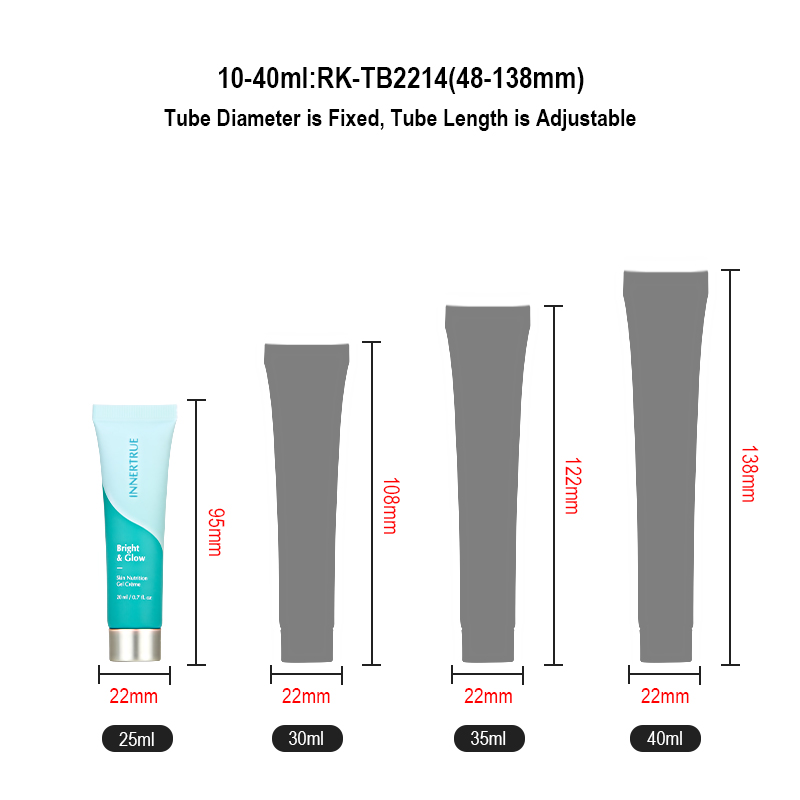 Runk cosmetic tube size